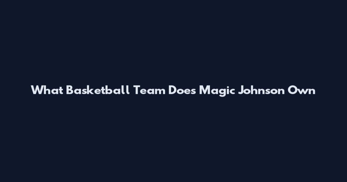 What Basketball Team Does Magic Johnson Own