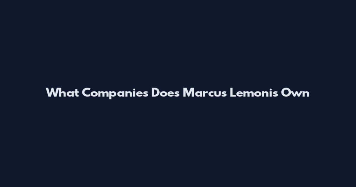 What Companies Does Marcus Lemonis Own