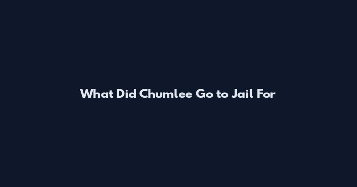 What Did Chumlee Go to Jail For