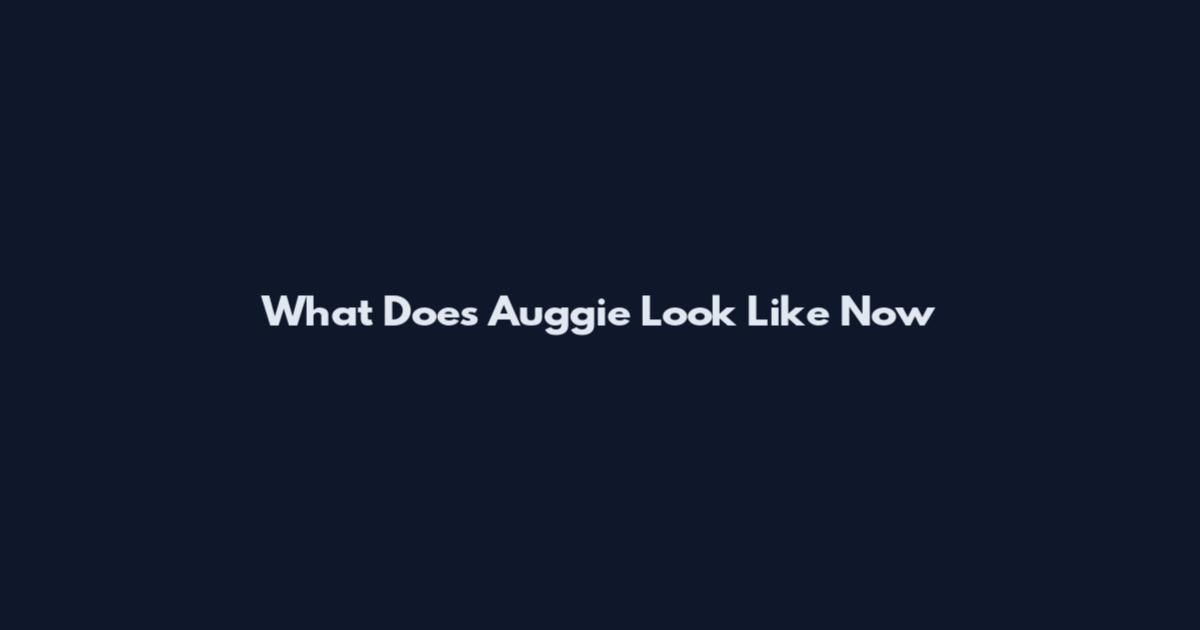 What Does Auggie Look Like Now