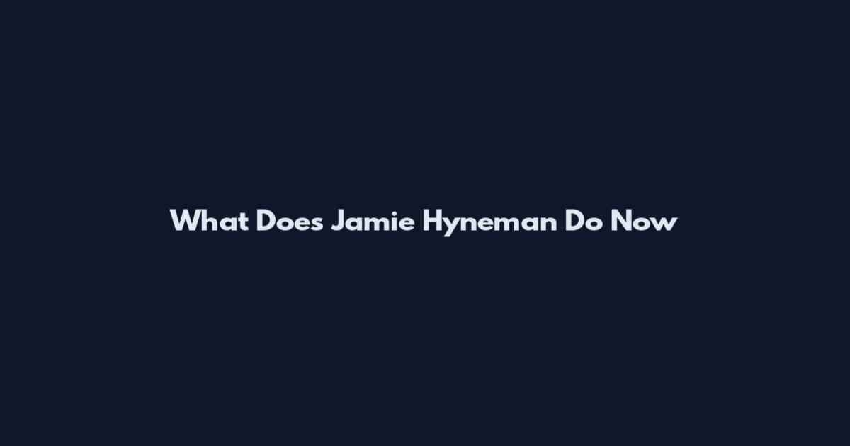 What Does Jamie Hyneman Do Now