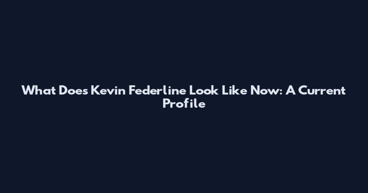 What Does Kevin Federline Look Like Now: A Current Profile