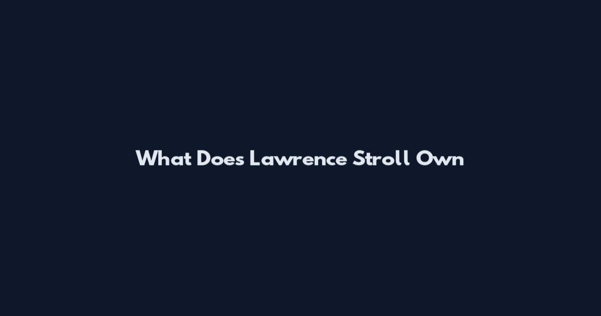 What Does Lawrence Stroll Own