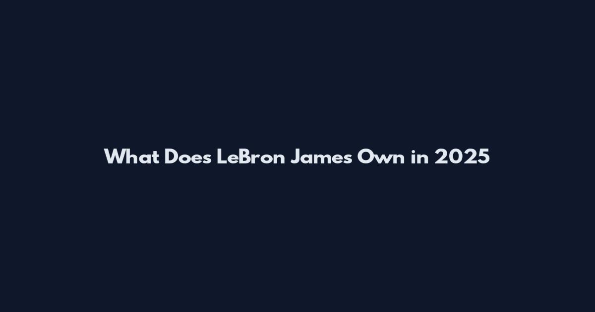 What Does LeBron James Own in 2025