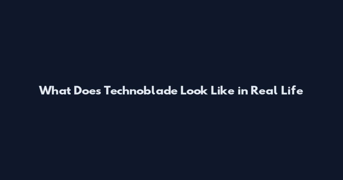 What Does Technoblade Look Like in Real Life