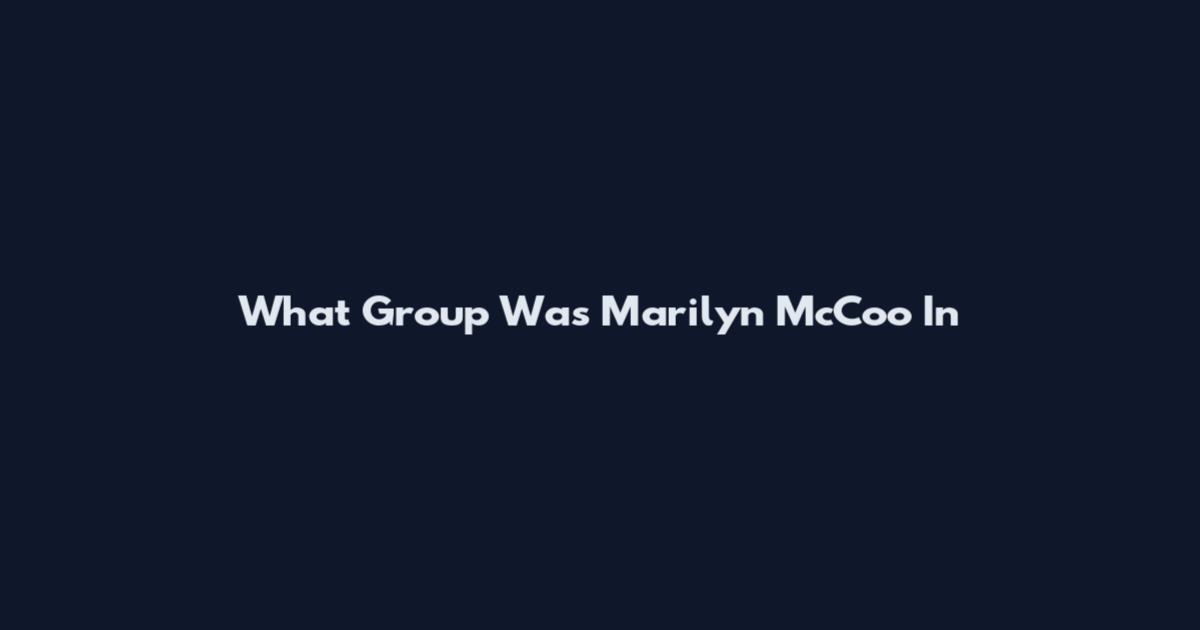 What Group Was Marilyn McCoo In