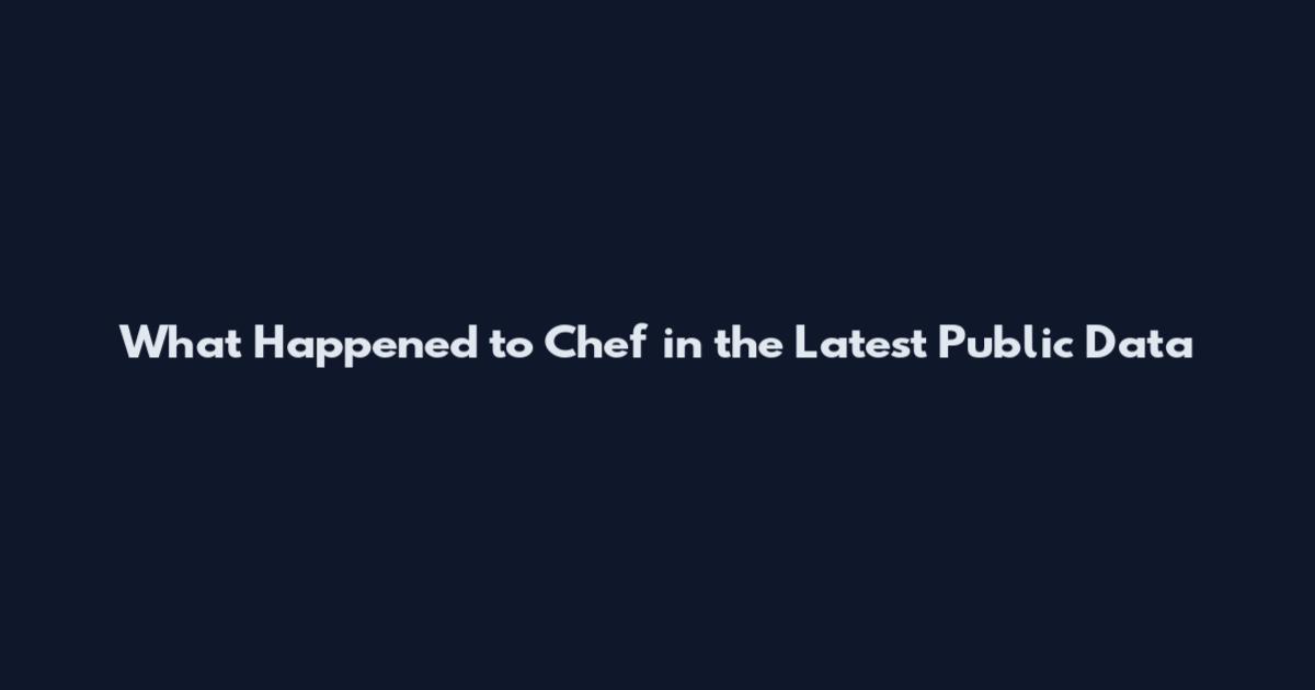 What Happened to Chef in the Latest Public Data