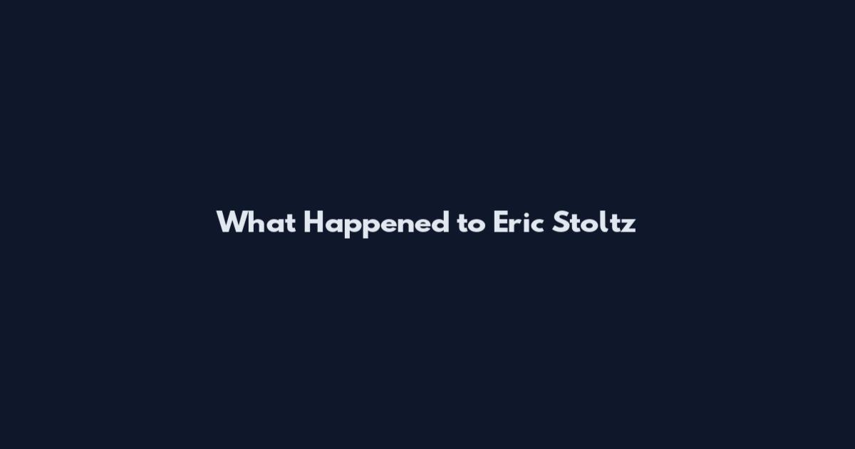 What Happened to Eric Stoltz