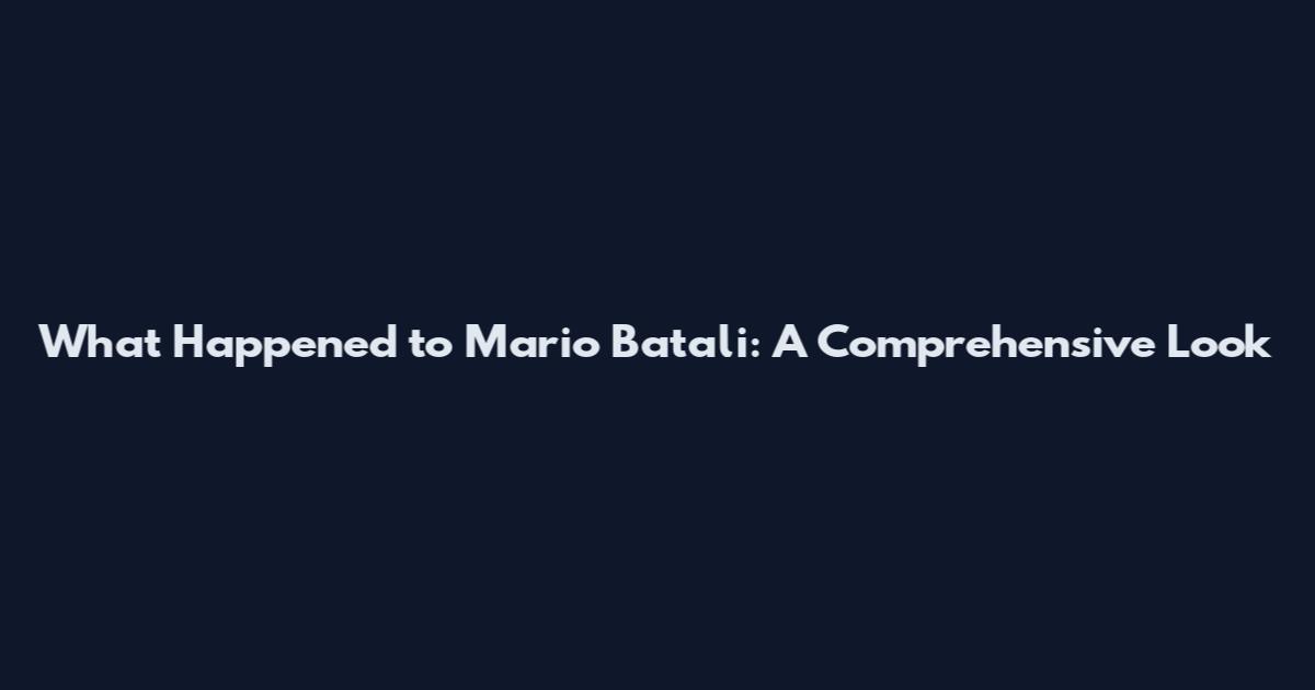 What Happened to Mario Batali: A Comprehensive Look
