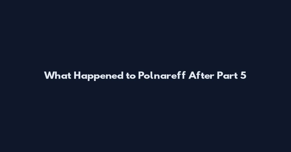 What Happened to Polnareff After Part 5