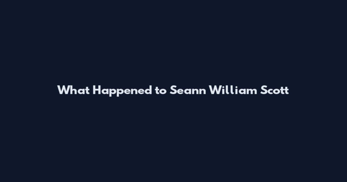 What Happened to Seann William Scott