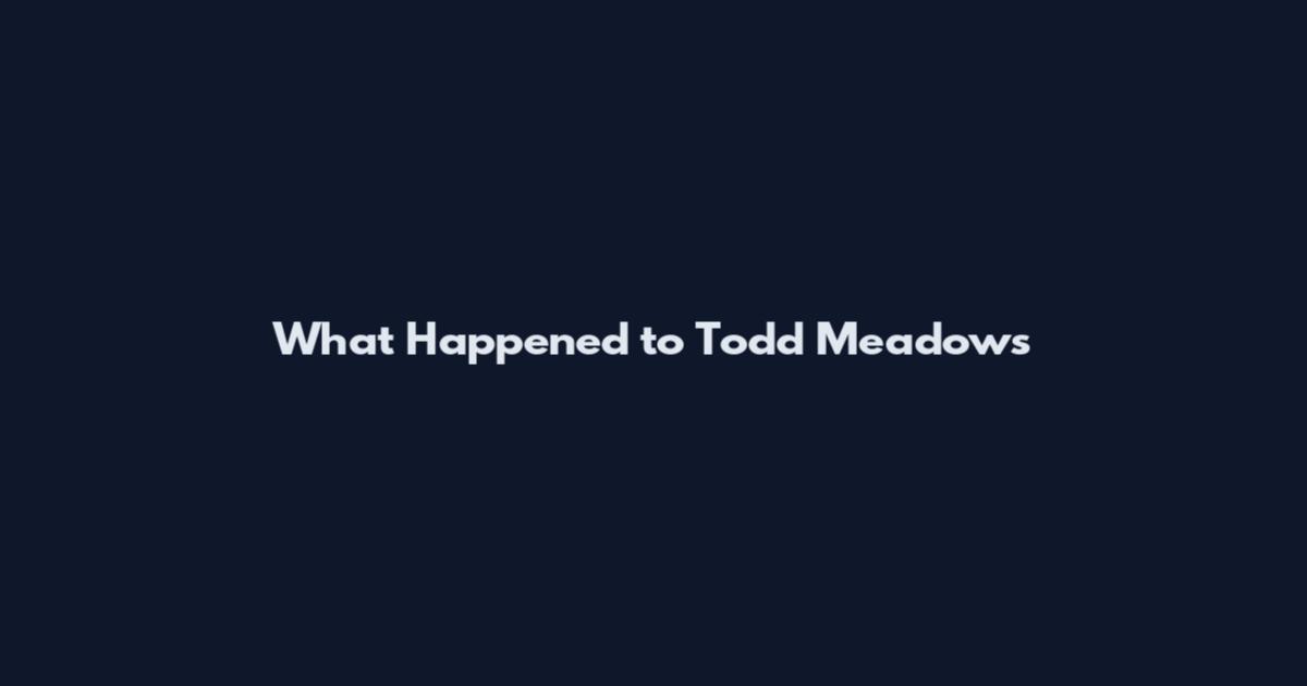 What Happened to Todd Meadows