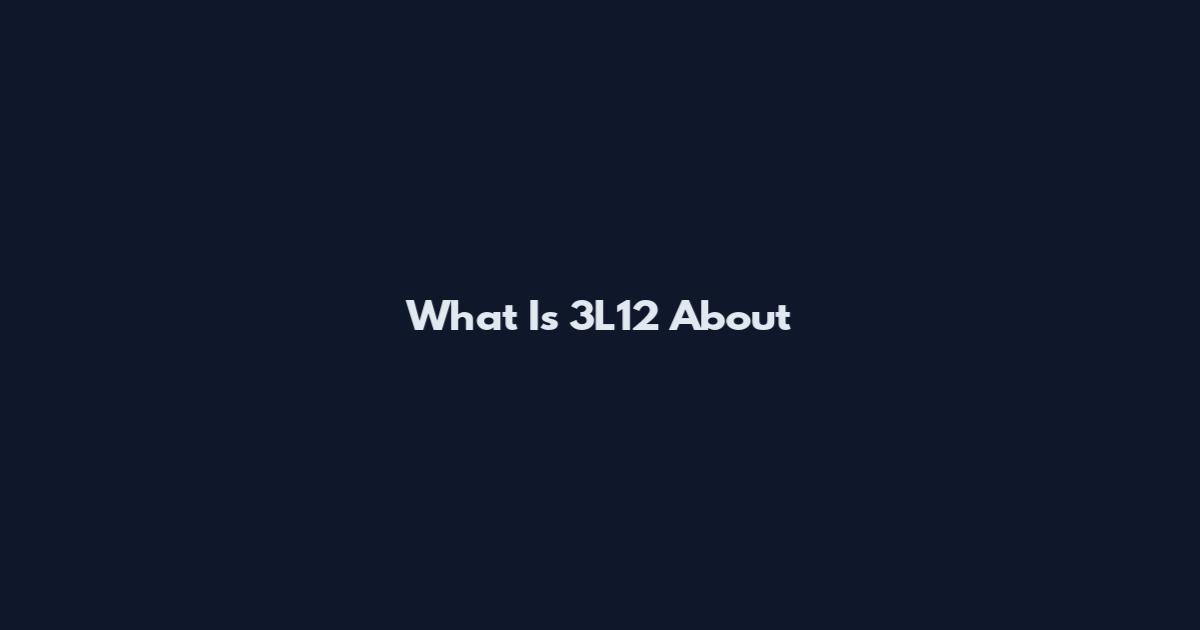 What Is 3L12 About