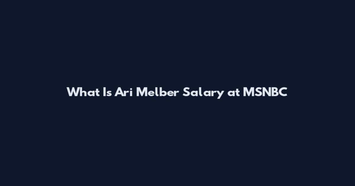 What Is Ari Melber Salary at MSNBC
