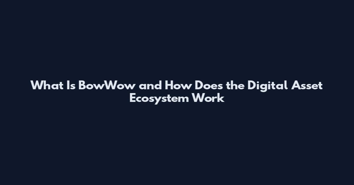 What Is BowWow and How Does the Digital Asset Ecosystem Work