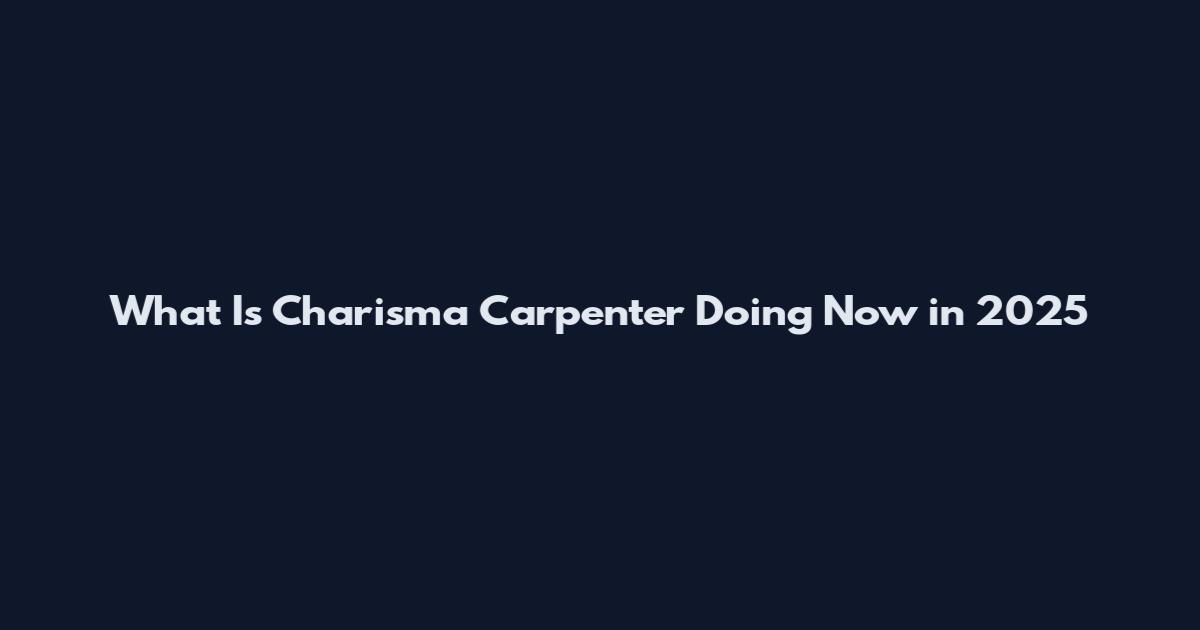 What Is Charisma Carpenter Doing Now in 2025