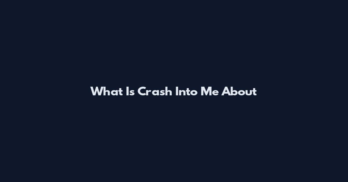 What Is Crash Into Me About