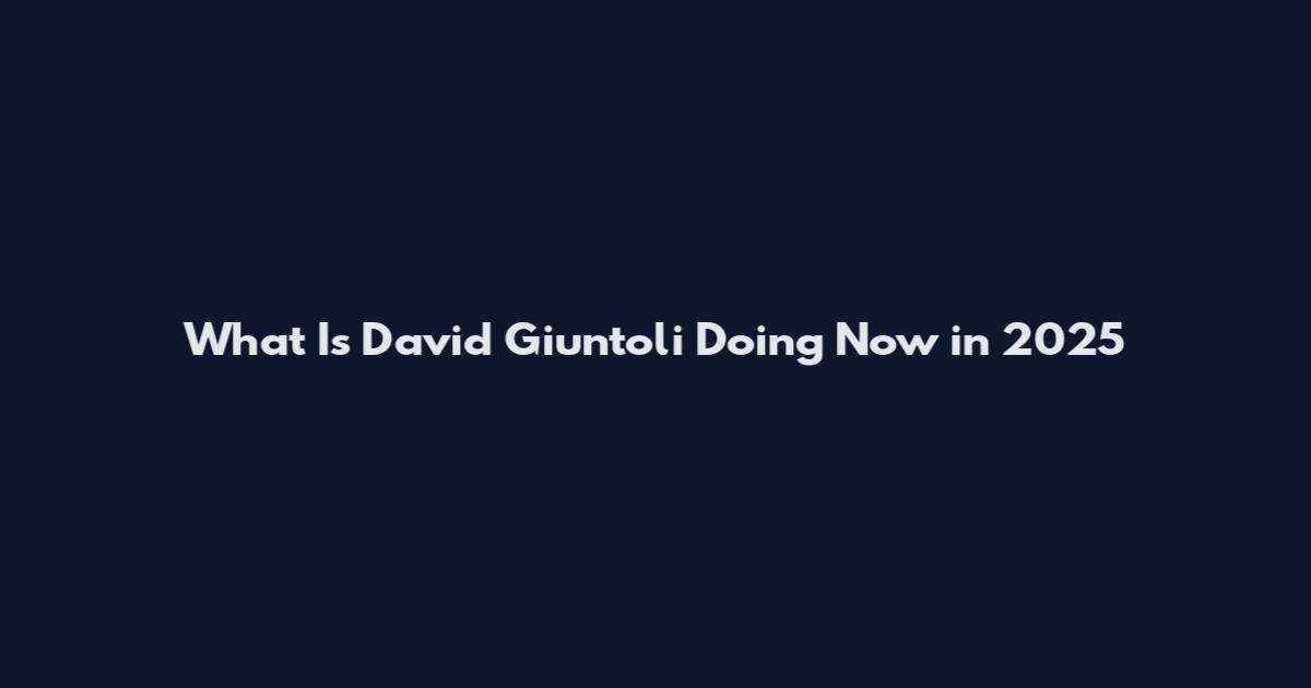 What Is David Giuntoli Doing Now in 2025