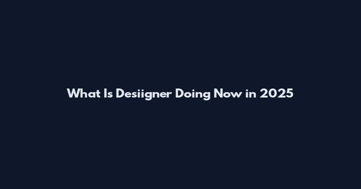 What Is Desiigner Doing Now in 2025