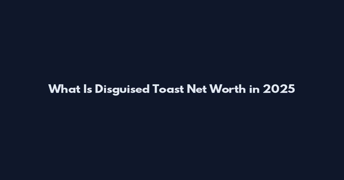 What Is Disguised Toast Net Worth in 2025