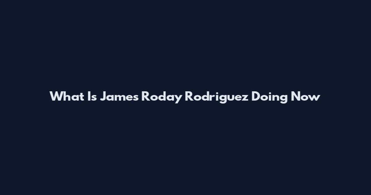 What Is James Roday Rodriguez Doing Now