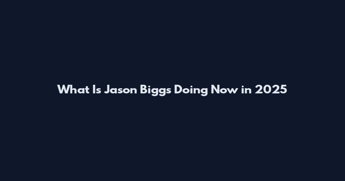 What Is Jason Biggs Doing Now in 2025