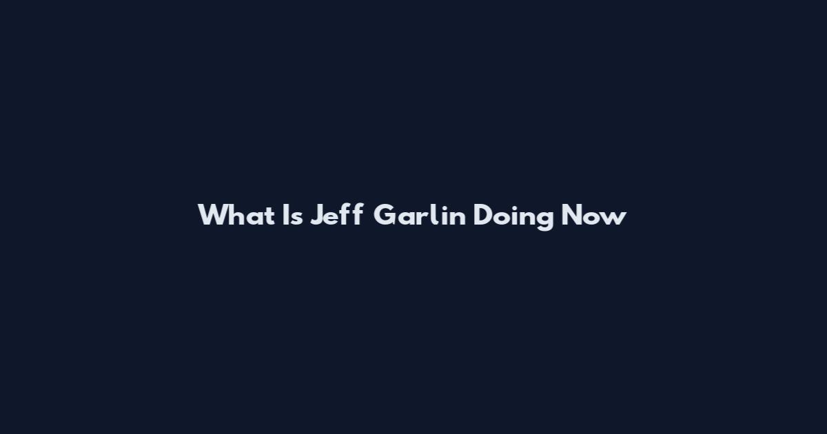 What Is Jeff Garlin Doing Now