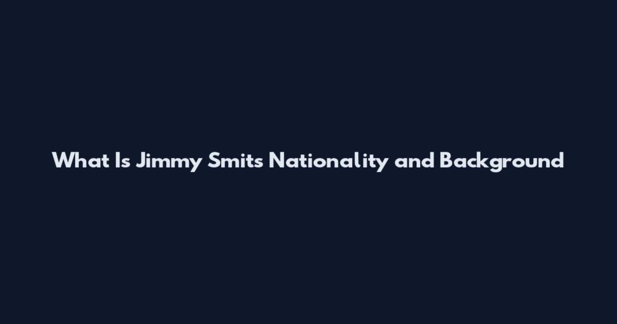 What Is Jimmy Smits Nationality and Background