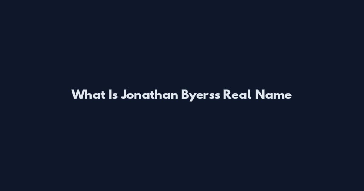 What Is Jonathan Byers's Real Name