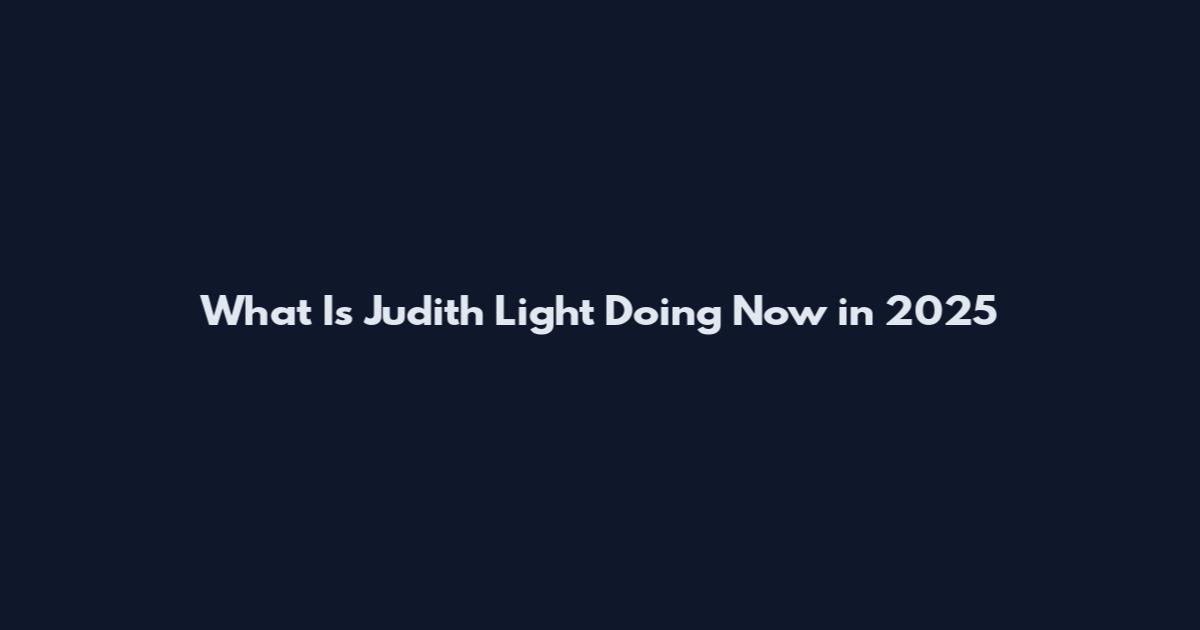 What Is Judith Light Doing Now in 2025