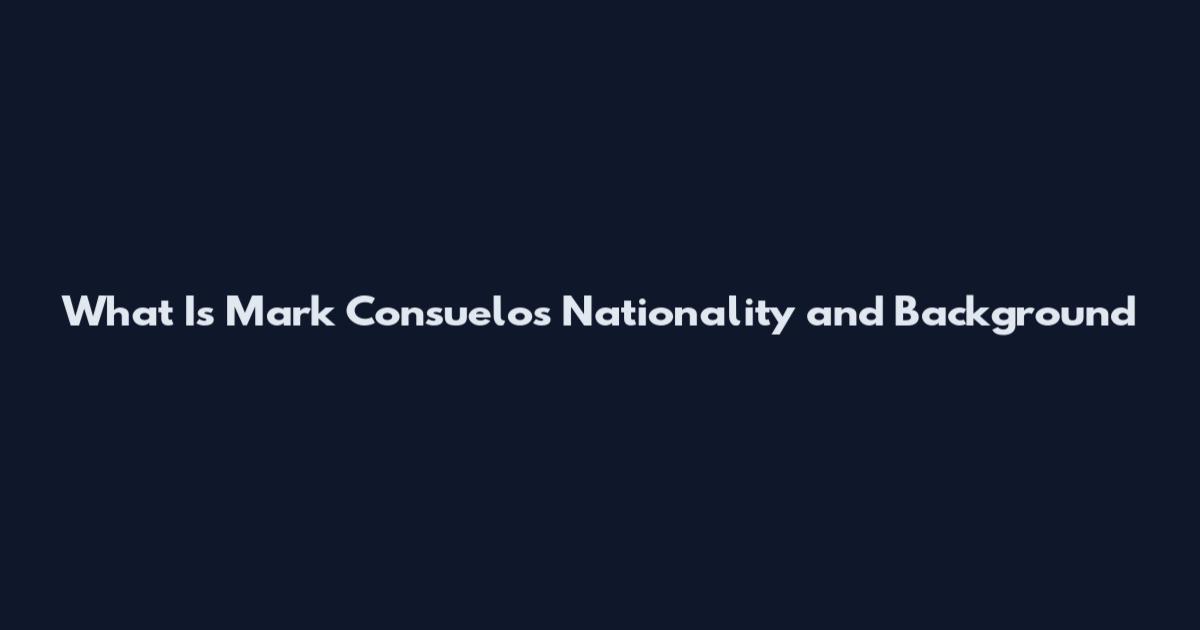 What Is Mark Consuelos Nationality and Background