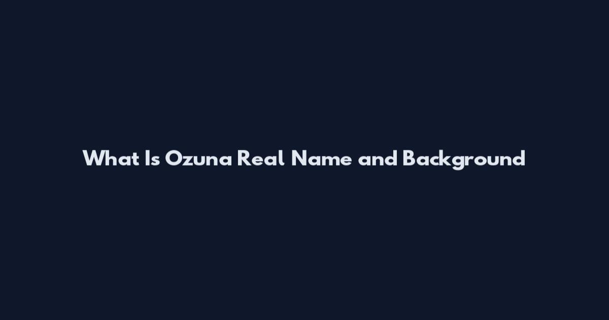 What Is Ozuna Real Name and Background