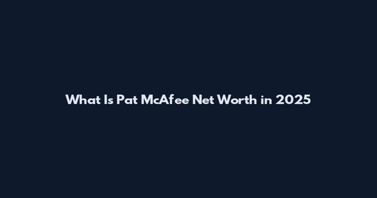 What Is Pat McAfee Net Worth in 2025