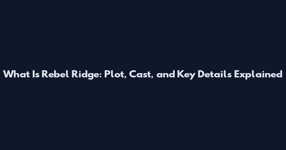 What Is Rebel Ridge: Plot, Cast, and Key Details Explained