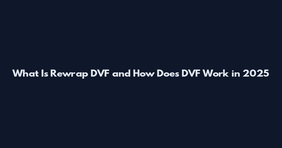 What Is Rewrap DVF and How Does DVF Work in 2025