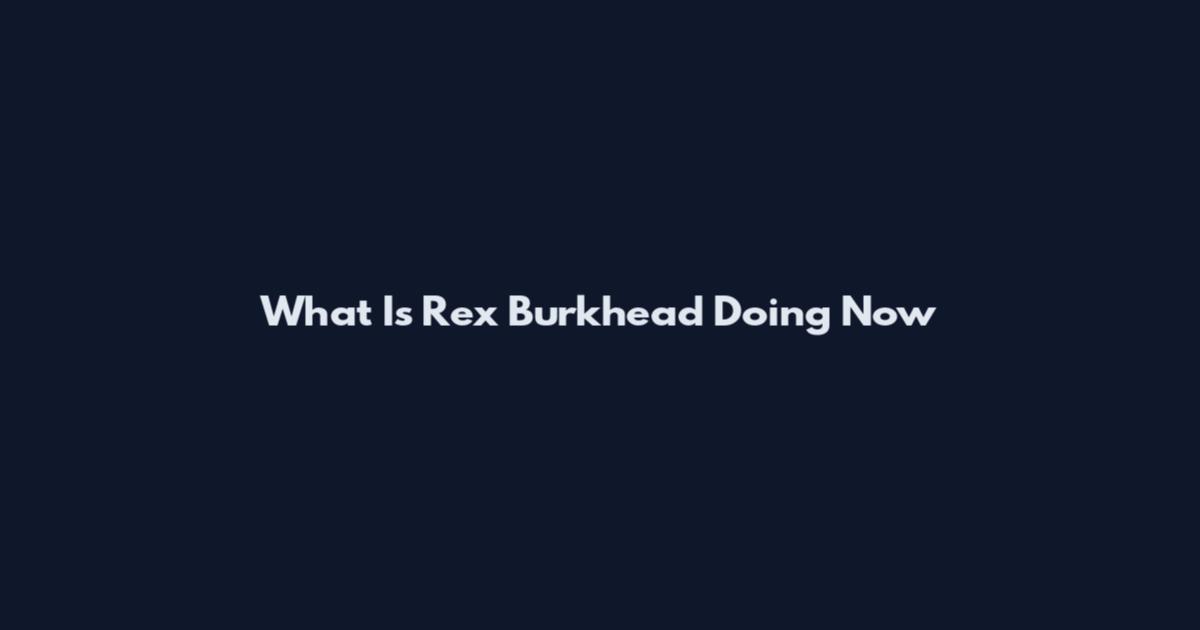 What Is Rex Burkhead Doing Now