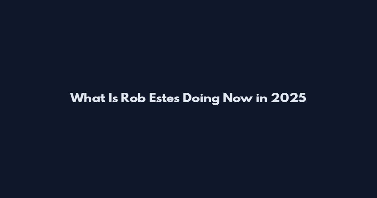 What Is Rob Estes Doing Now in 2025