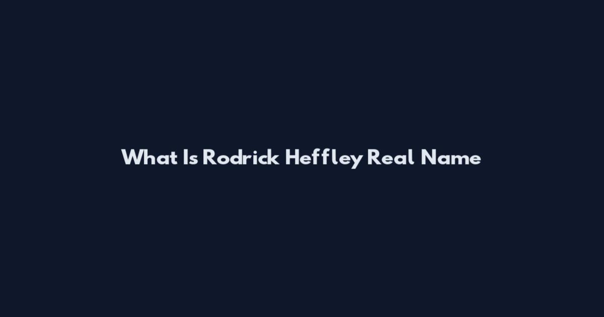 What Is Rodrick Heffley Real Name