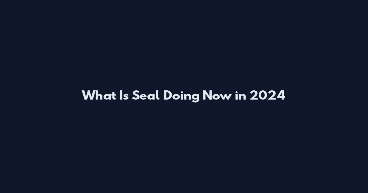 What Is Seal Doing Now in 2024