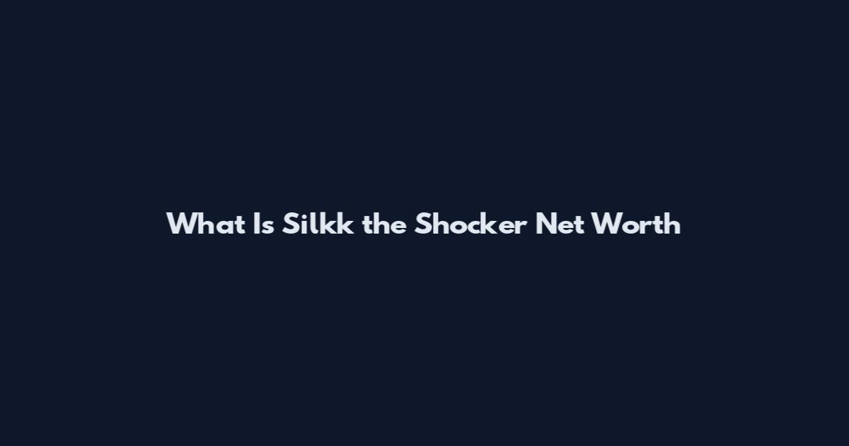 What Is Silkk the Shocker Net Worth