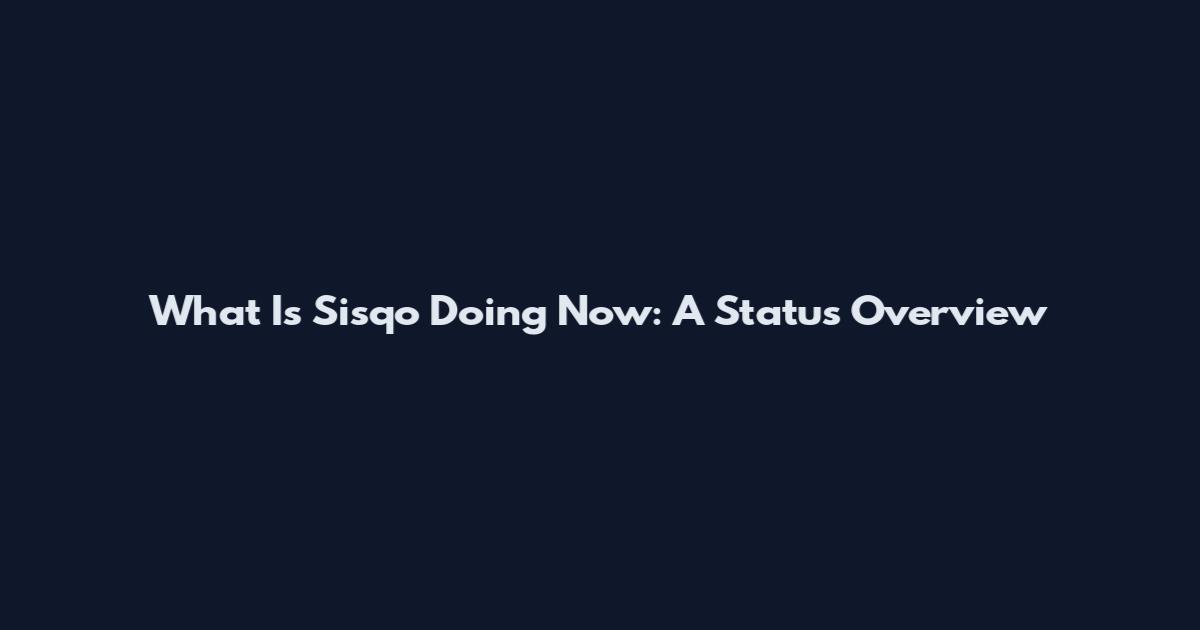 What Is Sisqo Doing Now: A Status Overview