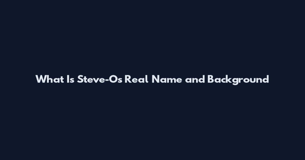 What Is Steve-O's Real Name and Background
