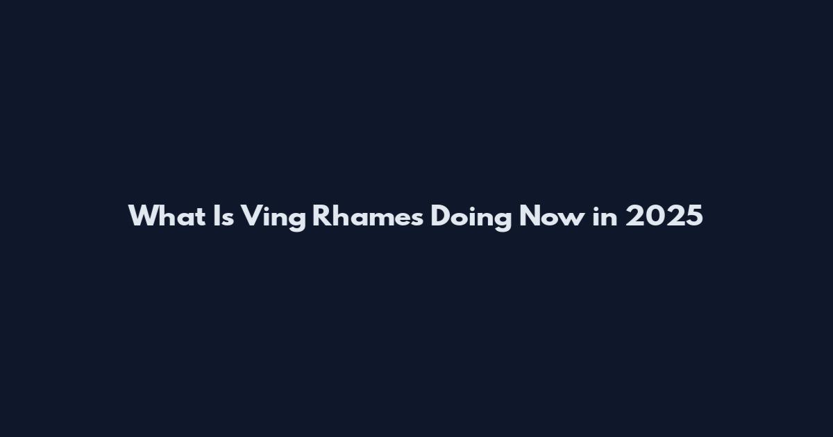 What Is Ving Rhames Doing Now in 2025