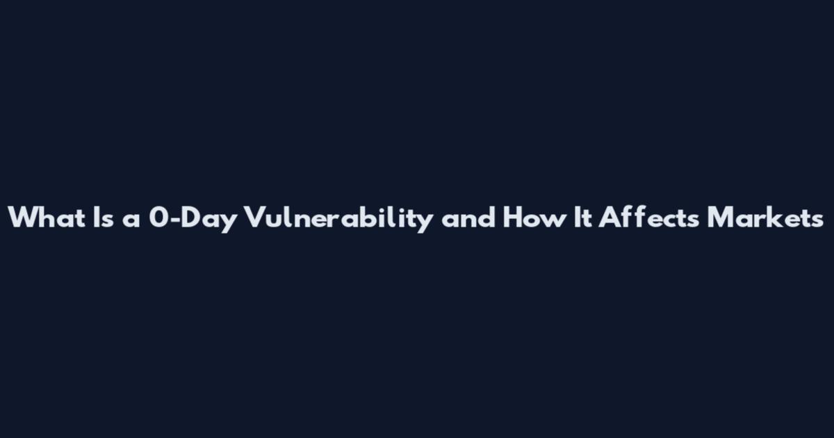 What Is a 0-Day Vulnerability and How It Affects Markets