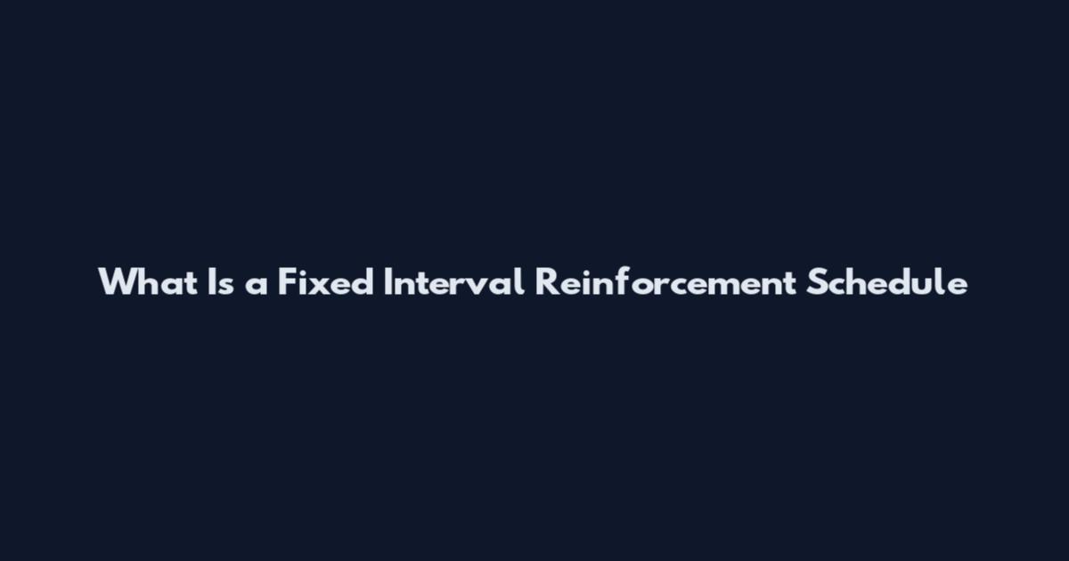 What Is a Fixed Interval Reinforcement Schedule