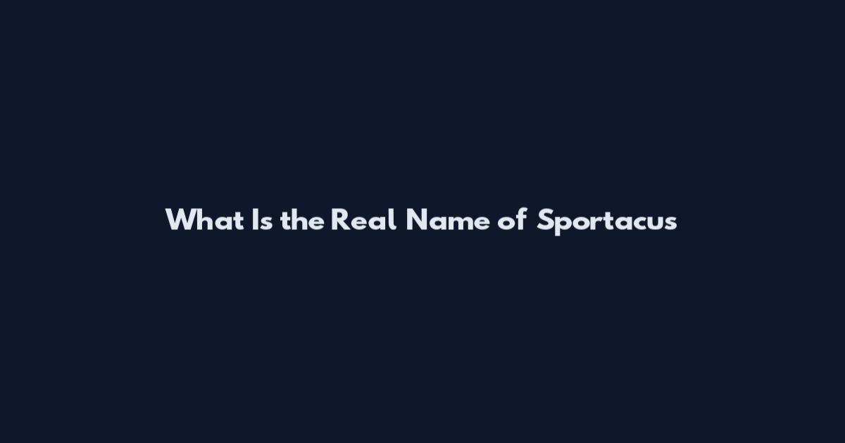 What Is the Real Name of Sportacus