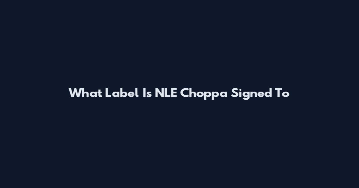 What Label Is NLE Choppa Signed To