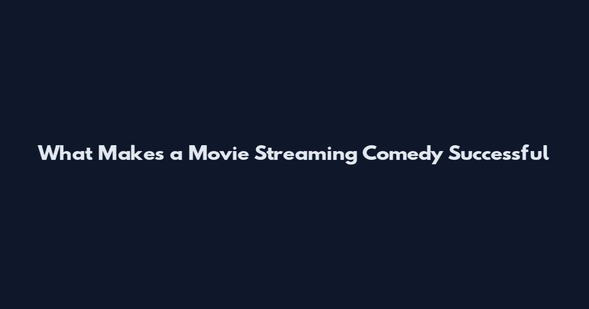 What Makes a Movie Streaming Comedy Successful