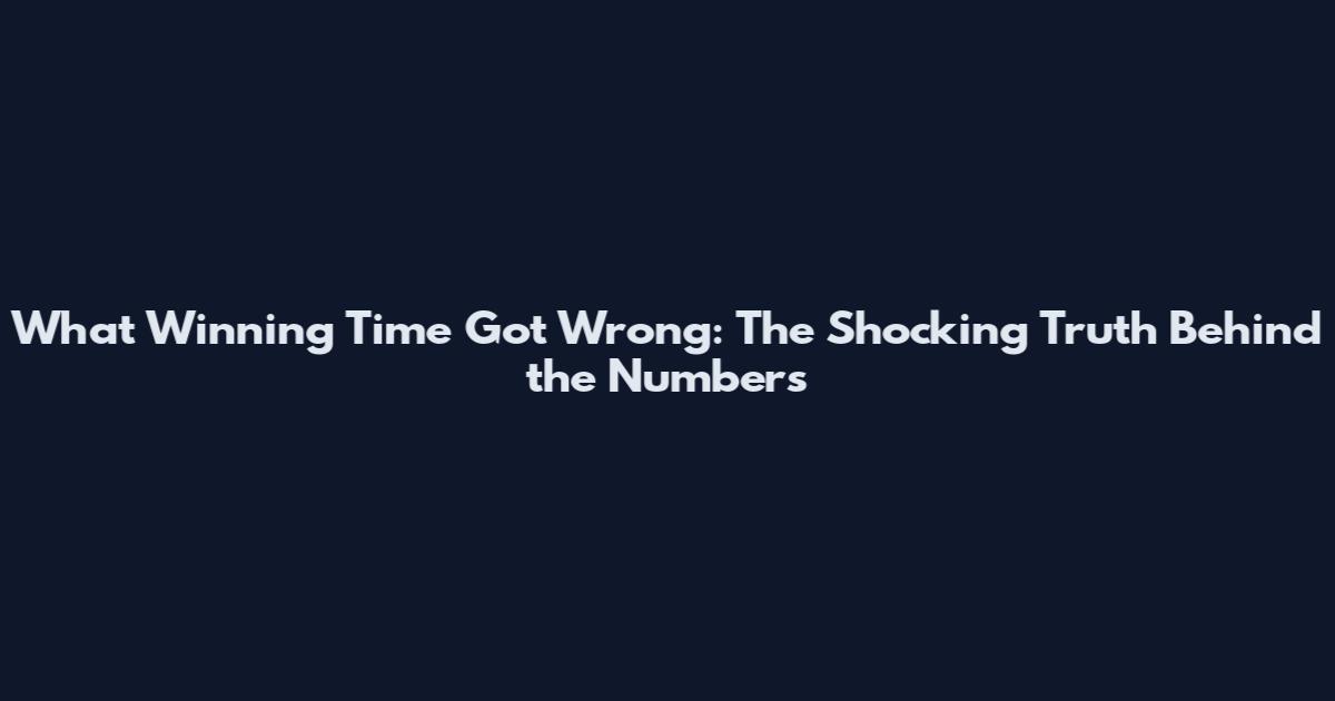 What Winning Time Got Wrong: The Shocking Truth Behind the Numbers