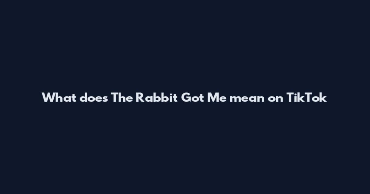 What does 'The Rabbit Got Me' mean on TikTok
